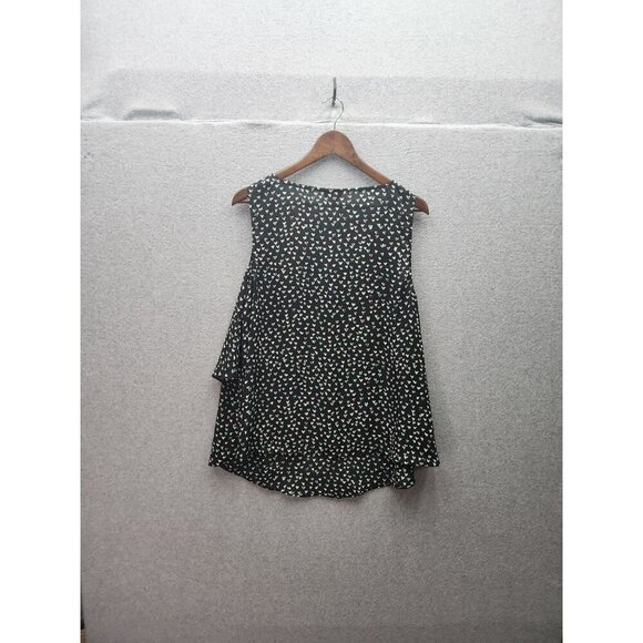 Torrid Womens Layered Black Heart Print Sleeveless Blouse Size 1 Polyester - Picture 6 of 6